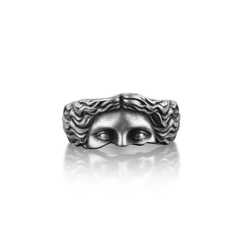 Aphrodite inspired ring featuring classical sculpture style design.